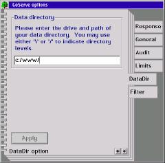 Setting up GoServe data directory